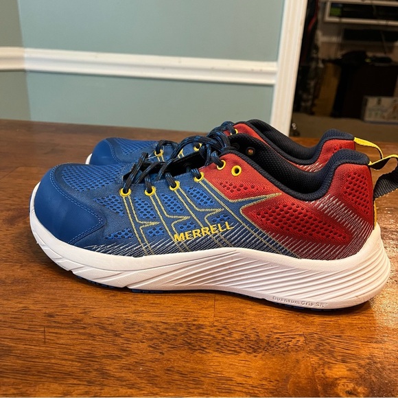 Merrell Men’s Moab flight red blue sneaker shoe size 8.5 - Picture 6 of 10